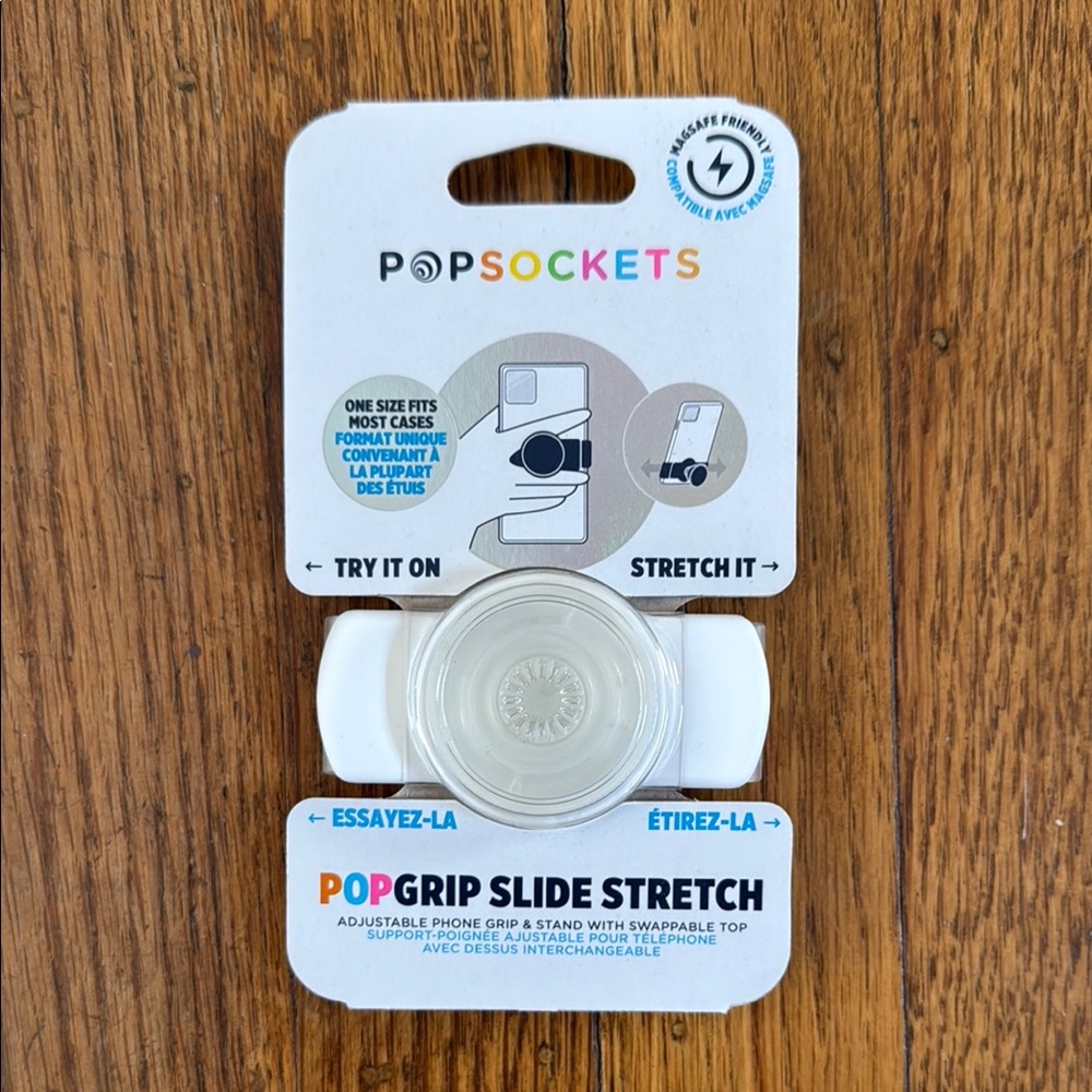 PopSockets PopGrip Slide Stretch in White